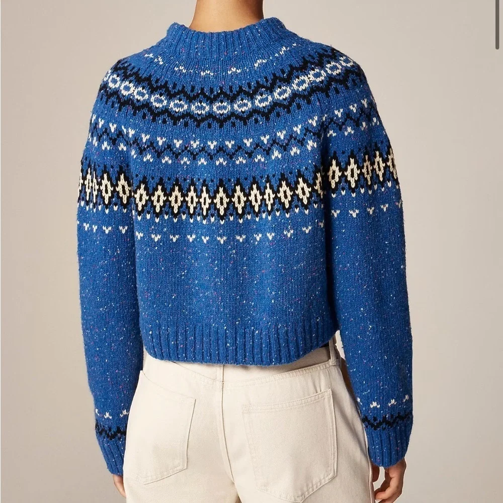 J crew Fair Isle wide-mockneck sweater